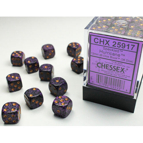 Chessex 12mm d6 Set: Speckled - Hurricane w/Copper (36)