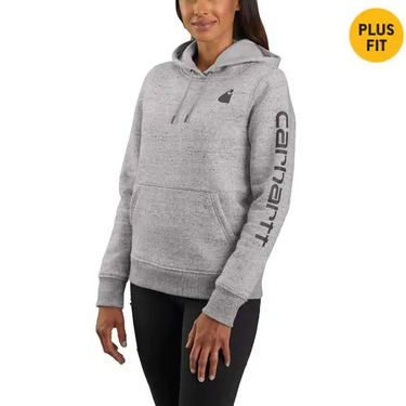 Carhartt Women's Relaxed Fit Midweight Logo Sleeve Graphic Hoodie