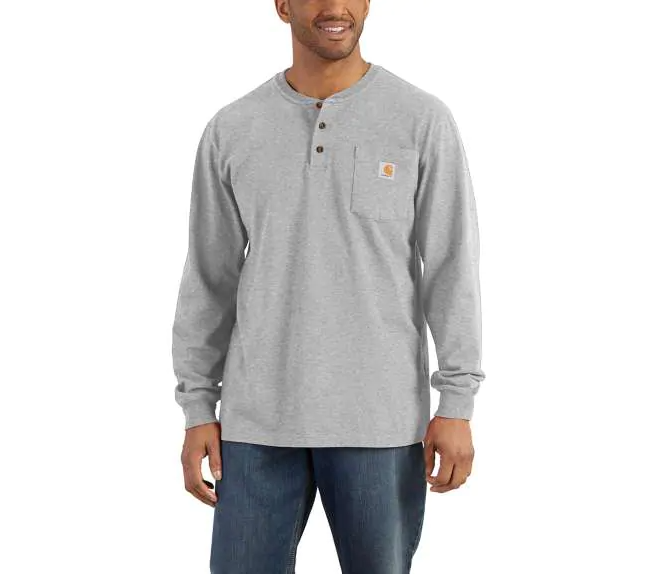 Carhartt K128 - Long Sleeve Henley T-Shirt