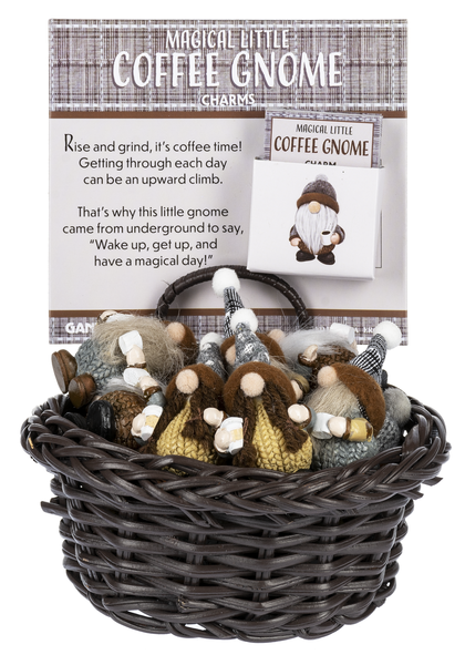 Load image into Gallery viewer, Coffee Gnomes Charms in a Basket (1 Gnome per purchase)
