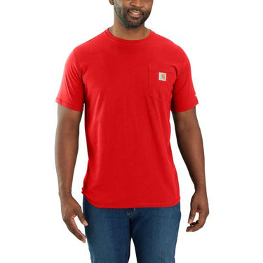 Carhartt Force® Relaxed Fit Short-Sleeve Pocket T-Shirt (Fire Red) Size LT