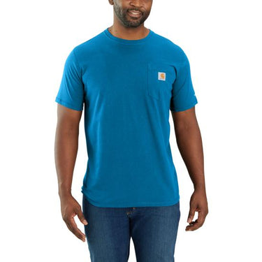 Carhartt Force® Relaxed Fit Short-Sleeve Pocket T-Shirt (Azure Blue) Size LT