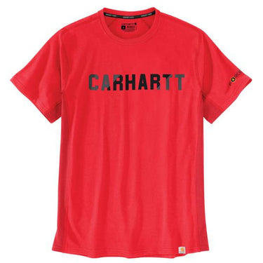 Carhartt Force® Relaxed Fit Short-Sleeve Logo Graphic T-Shirt (Fire Red) Size LT