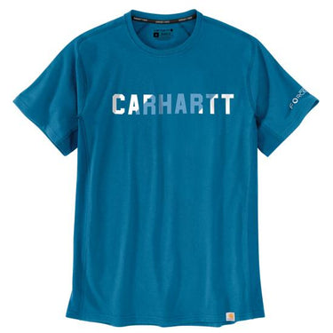 Carhartt Force® Relaxed Fit Short-Sleeve Logo Graphic T-Shirt (Marine Blue) Size S