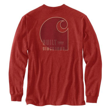 Carhartt Men's Loose Fit Heavyweight Tough Graphic T-Shirt (Chili Pepper Heather) Size XL
