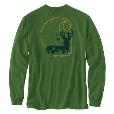 Carhartt Men's Heavyweight Hunt Graphic T-Shirt (Arborvitae Heather) Size 3XL