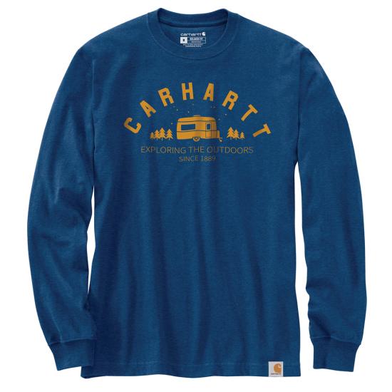 Carhartt 105661 - Relaxed Fit Heavyweight Long-Sleeve Camper Graphic T-Shirt Medium