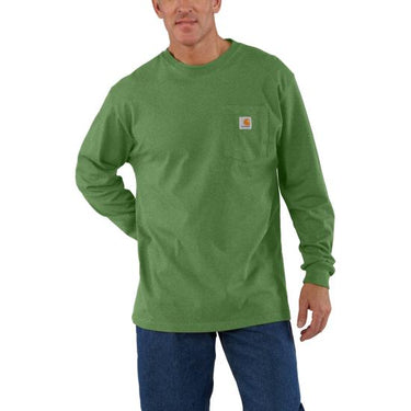 Carhartt Loose Fit Heavyweight Long-Sleeve Pocket T-Shirt (Arborvitae Heather) Size 3XL