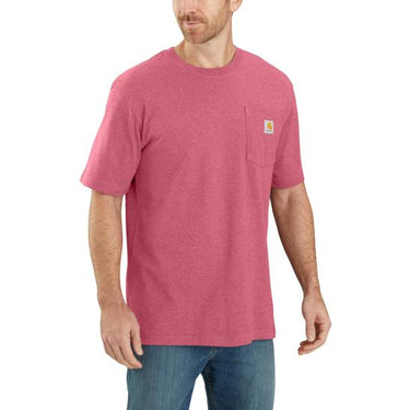 Carhartt Loose Fit Heavyweight Short-Sleeve Pocket T-Shirt (Rosewood Heather) Size 3XL