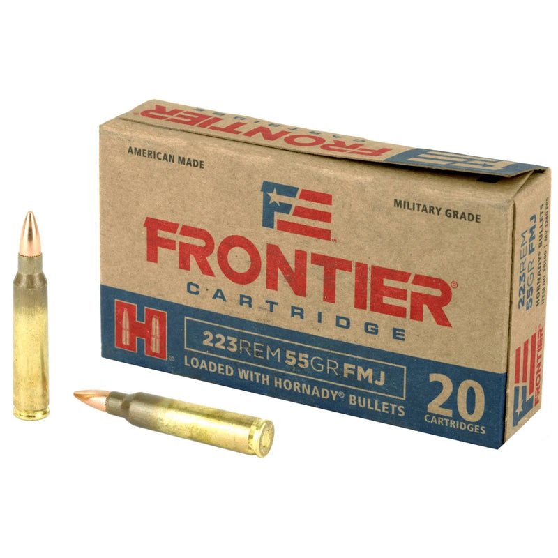 Load image into Gallery viewer, Hornady Frontier Cartridge Military Grade 223 Rem 55gr. Full Metal Jacket 20rd/Bx
