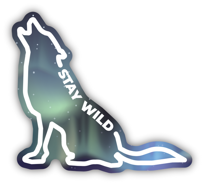 STAY WILD N LIGHTS LG STICKER