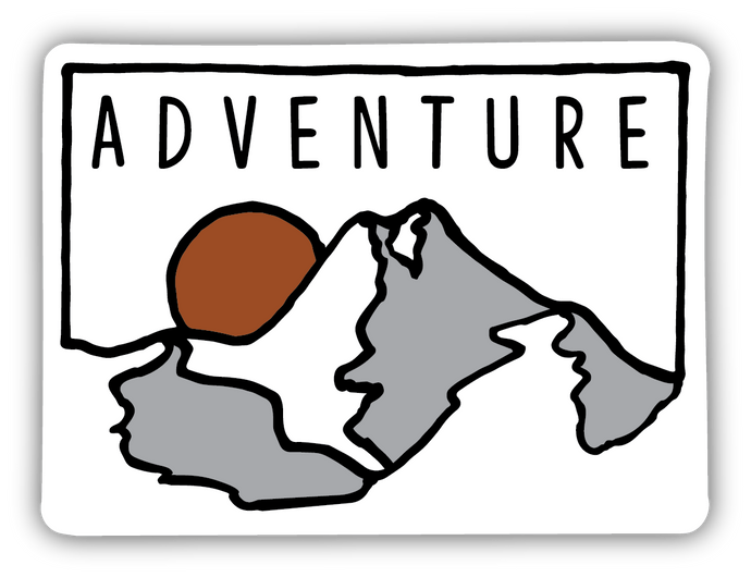 Adventure Mountain Large Sticker