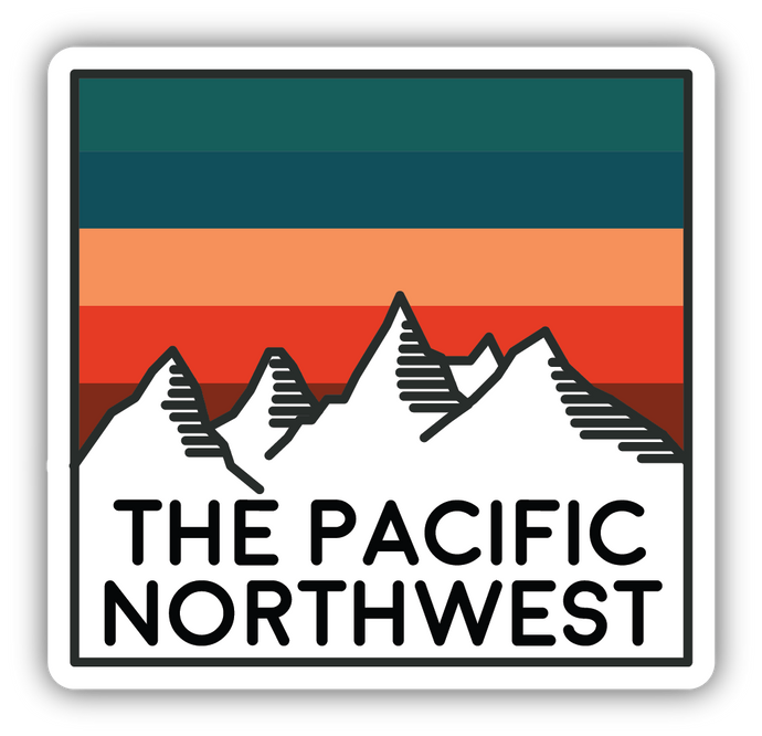 THE PNW MOUNTAIN LARGE STICKER