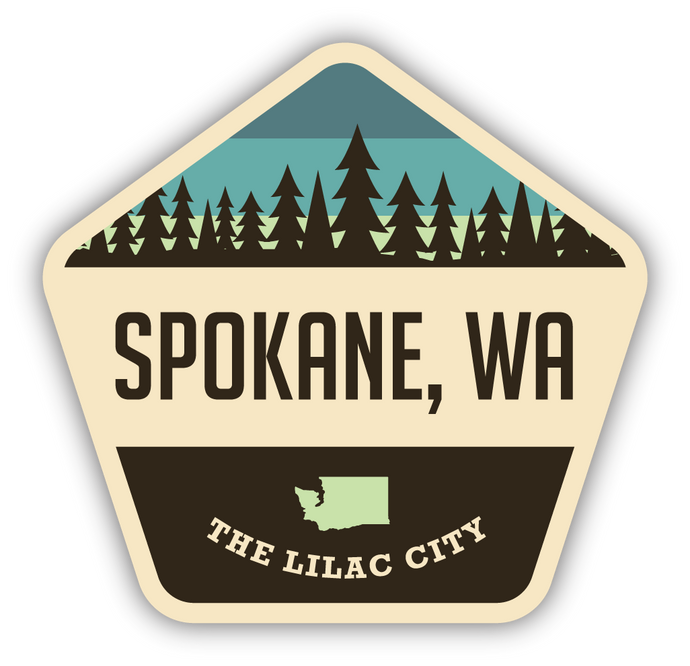 SPOKANE TREES LARGE STICKER