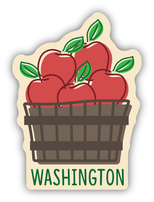 WA BARREL OF APPLES LG STICKER