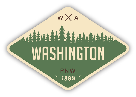 WASHINGTON TREES LG STICKER