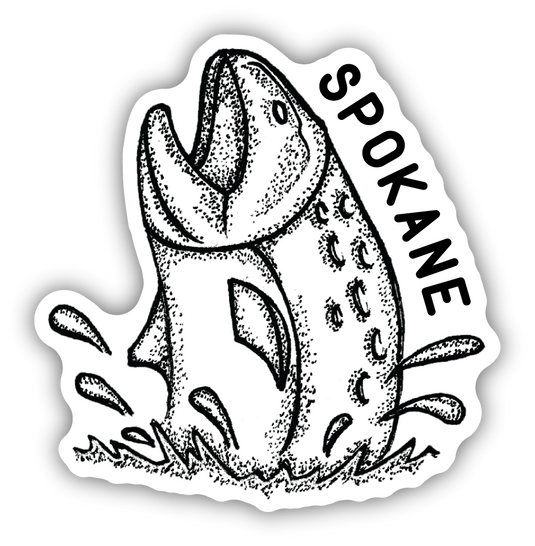 SPOKANE TROUT LARGE STICKER