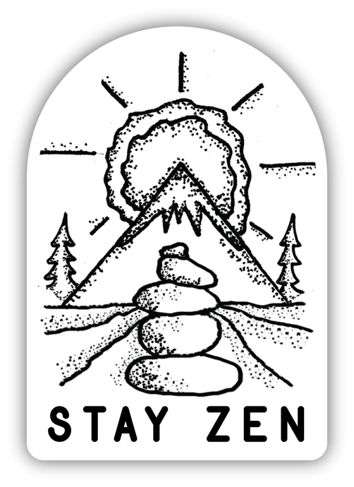 STAY ZEN MTN ZEN LG STICKER