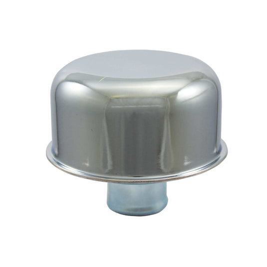 Chrome Steel Round Push-In Breather with 1" Neck