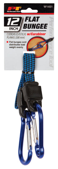 12 in. Flat Bungee w/Carabiner