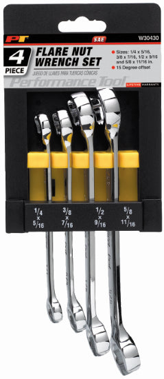 4 pc. SAE Flare Nut Wrench Set