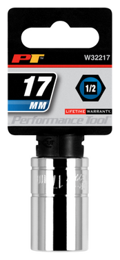 1/2" DR 17MM 6pt Socket