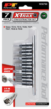 7Pc 1/4" Dr. X-Trax Set
