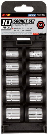 10 pc. 3/8 in. Dr. Metric Socket Set