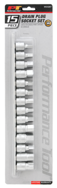 15 pc. Drain Plug Socket Set