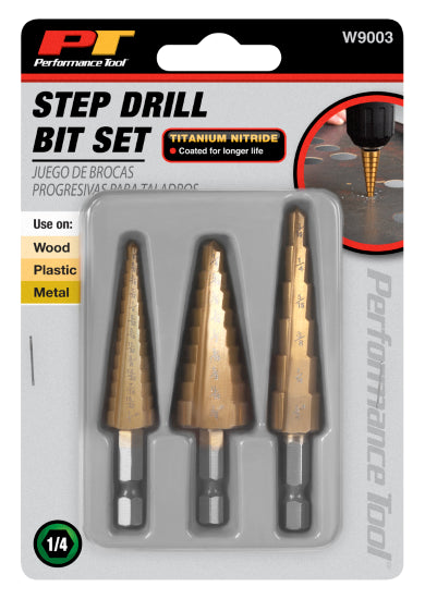 3 pc. Step Drill Set