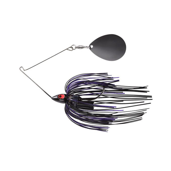 War Eagle Night Time Painted Head Single Colorado, Black Nickel Spinnerbait -Black Purple-1/2 oz