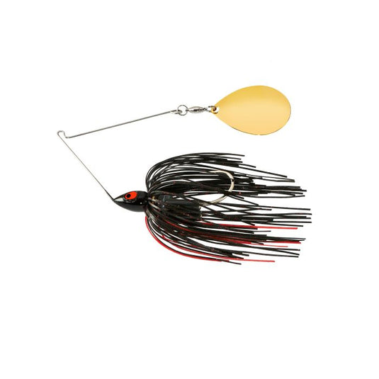 War Eagle Night Time Painted Head Single Colorado Spinnerbait -Black Red-1/2 oz
