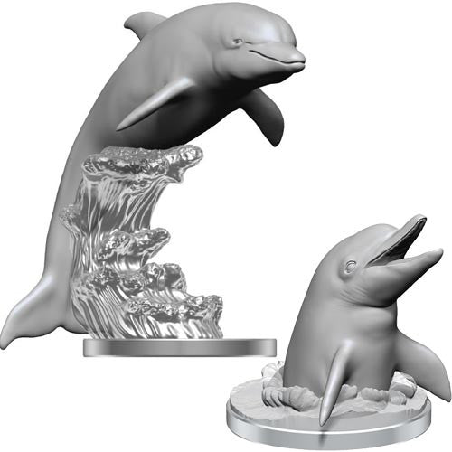 WizKids Deep Cuts Unpainted Minis: W14 Dolphins